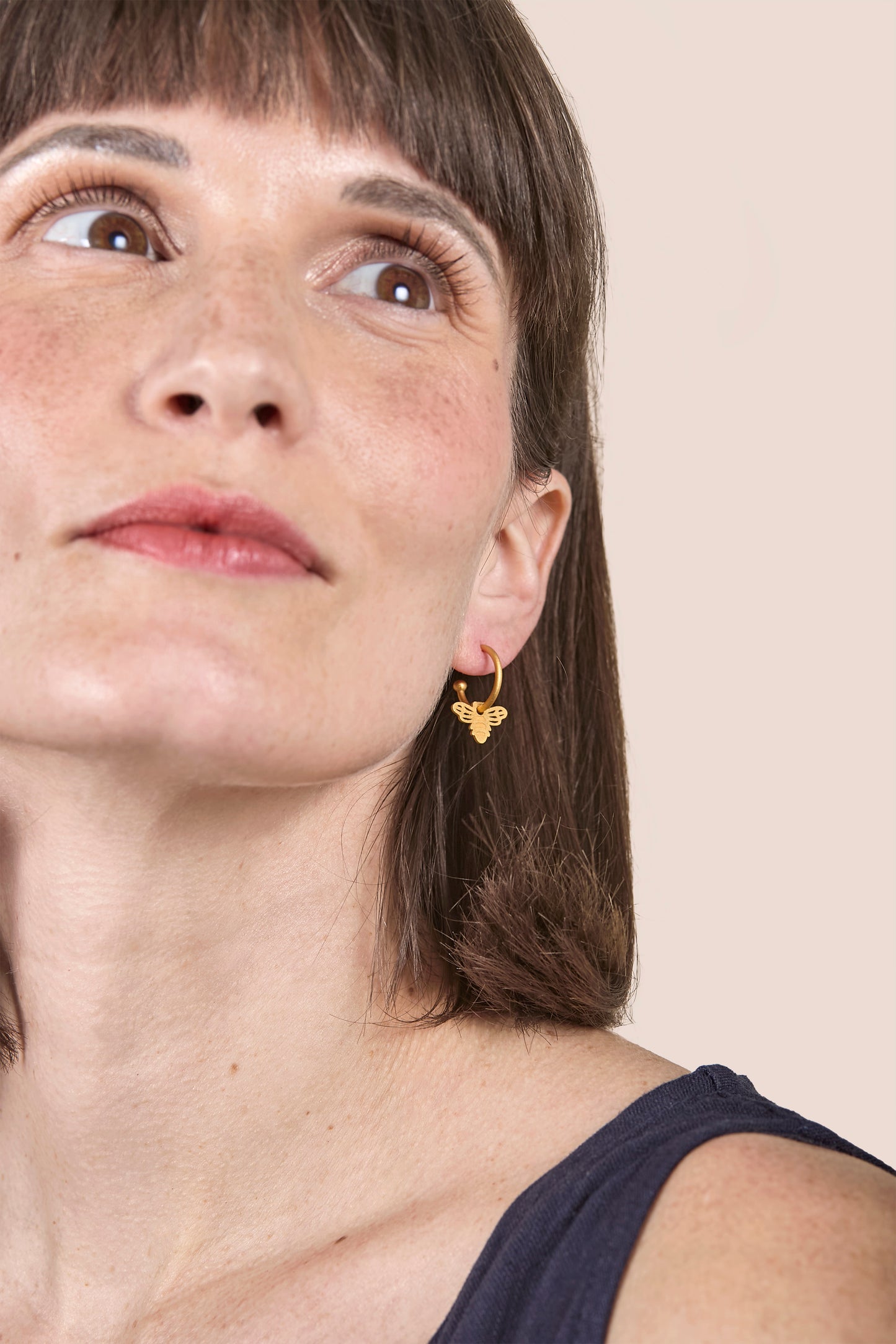 Butterfly 24K Gold Hoop Earrings