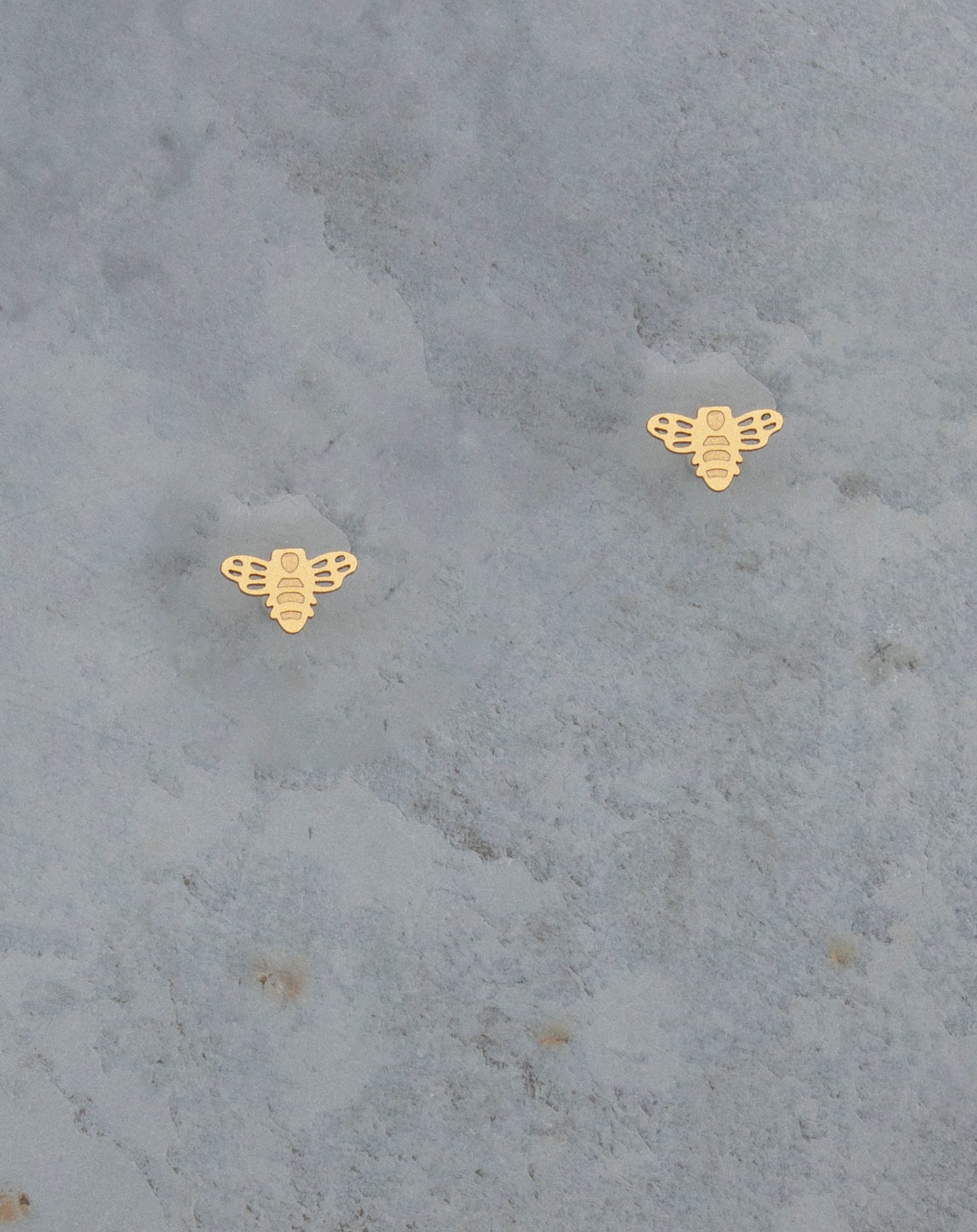 Bee 24K Gold Stud Earrings