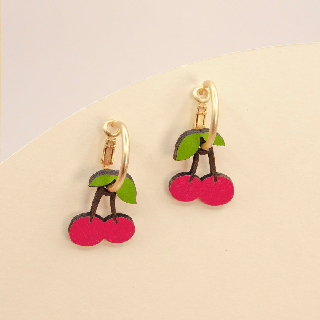 Ruby Cherry Earrings