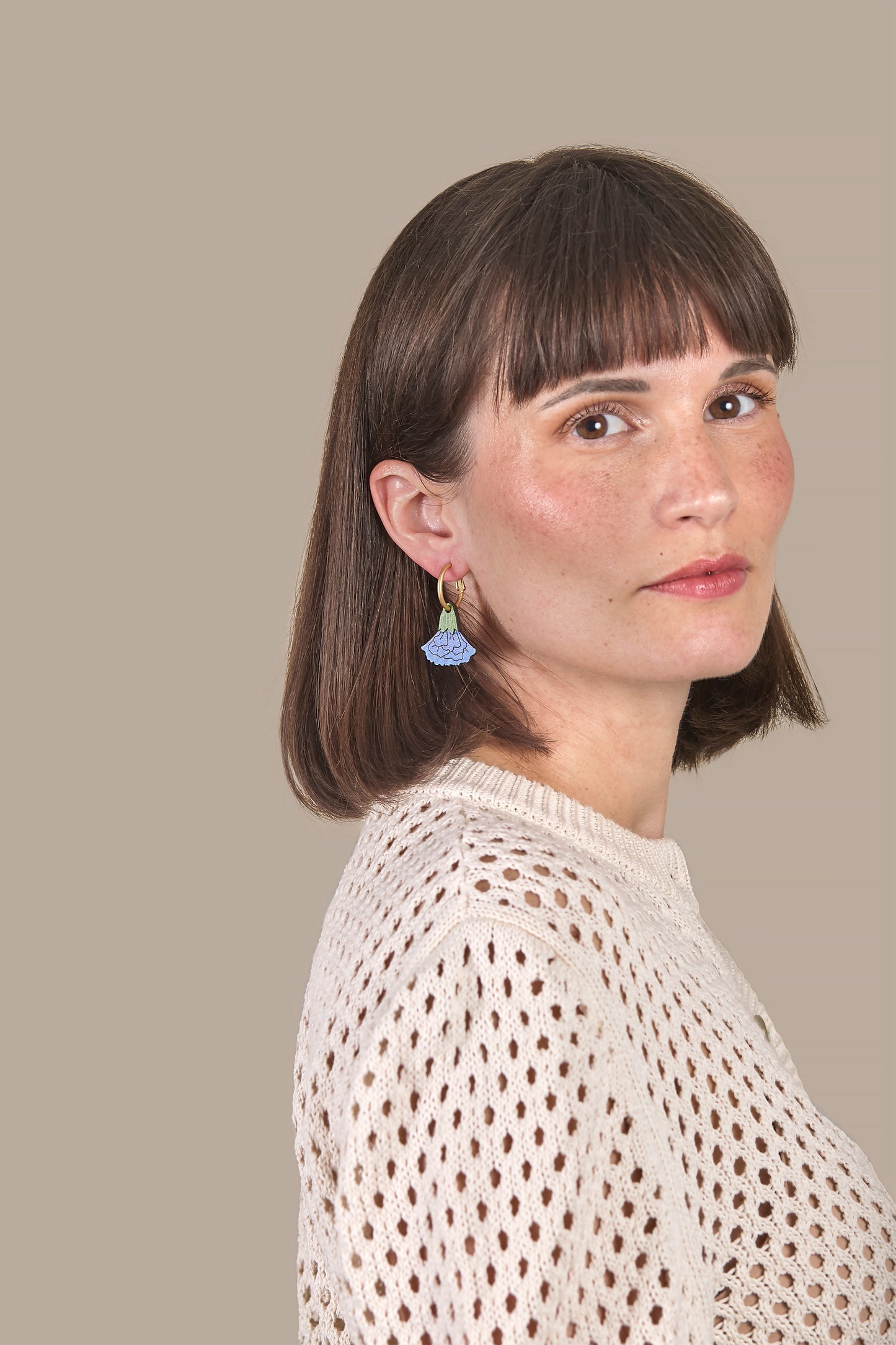 Dancing Blue Marigold Earrings