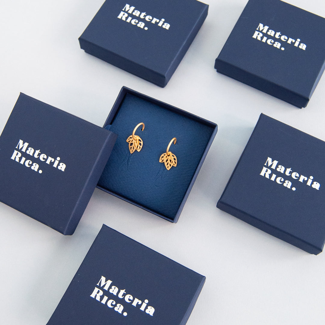 Butterfly 24K Gold Hoop Earrings