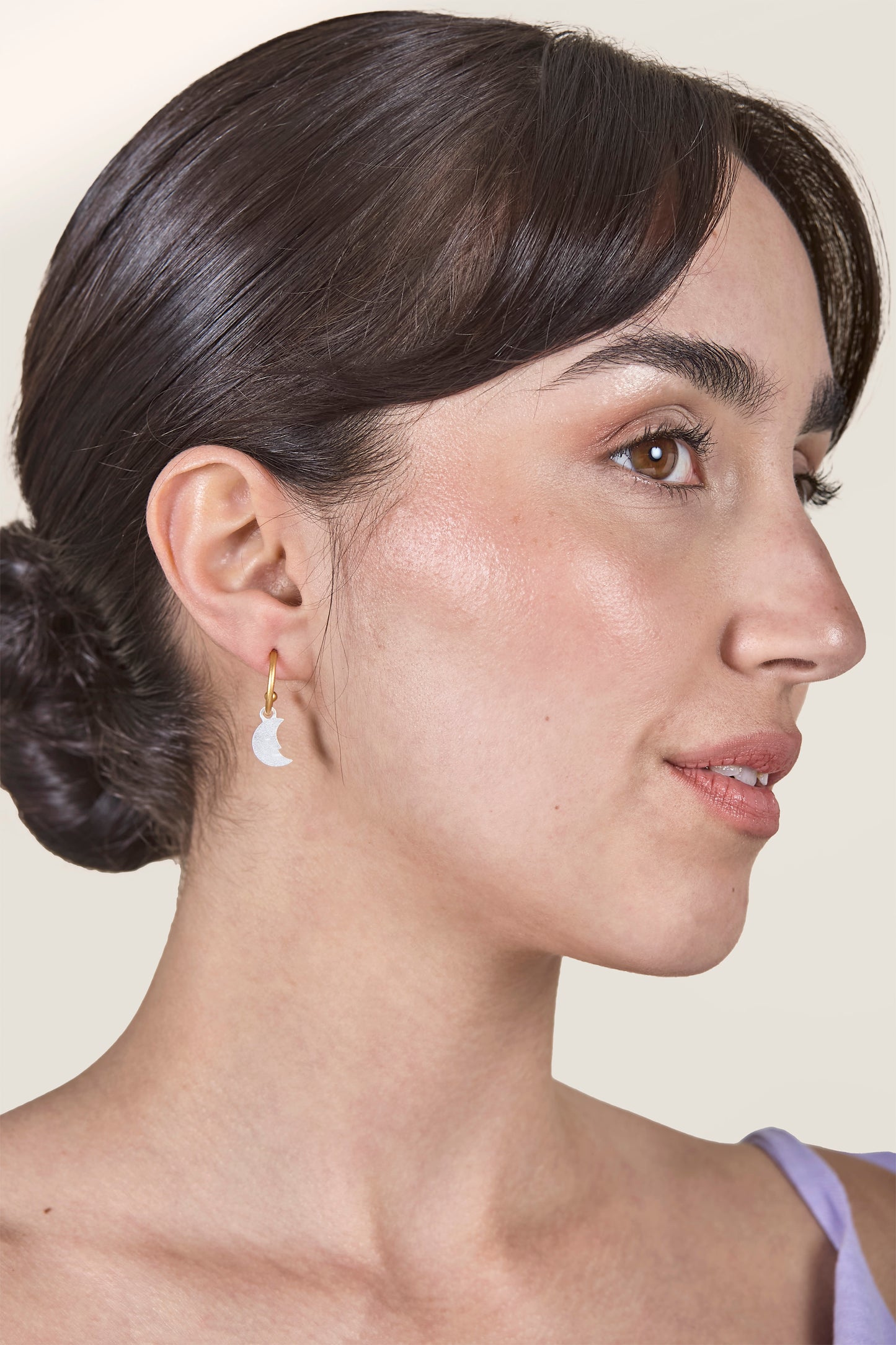 Sun & Moon 24K Gold Hoop Earrings