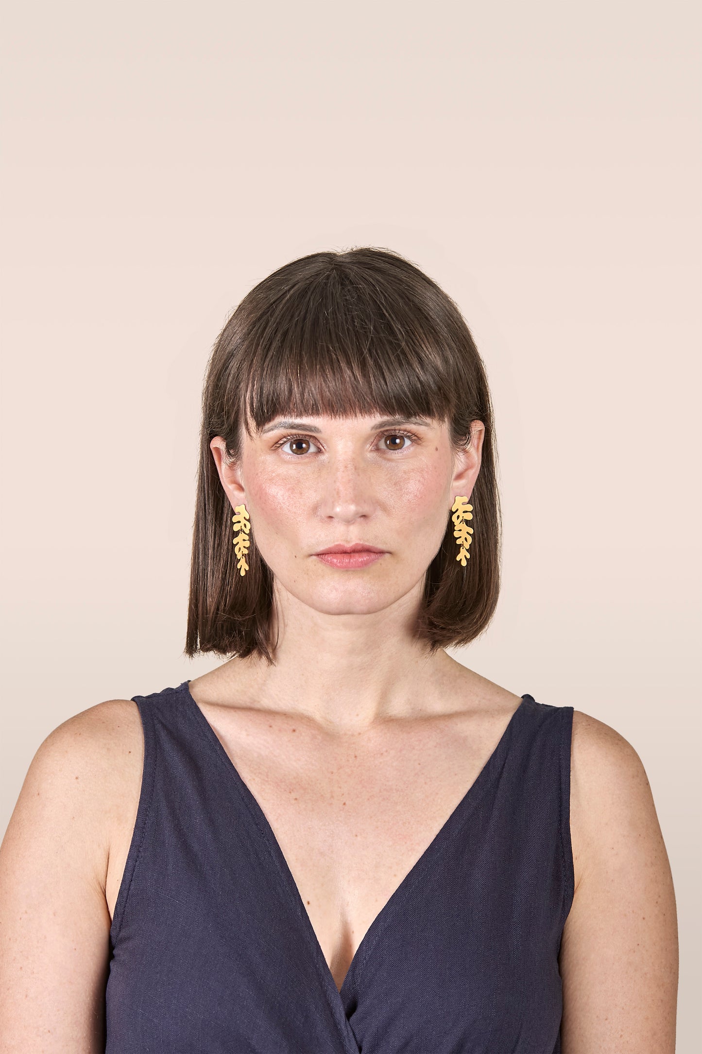 Tifaifai 24K Gold Stud Earrings