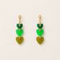 3 Besitos Green Earrings