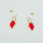 Coral Red Earrings