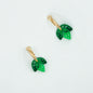 Twin Leaf Green Earrings