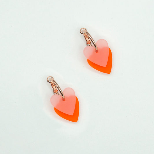 Duo Love Peach Earrings