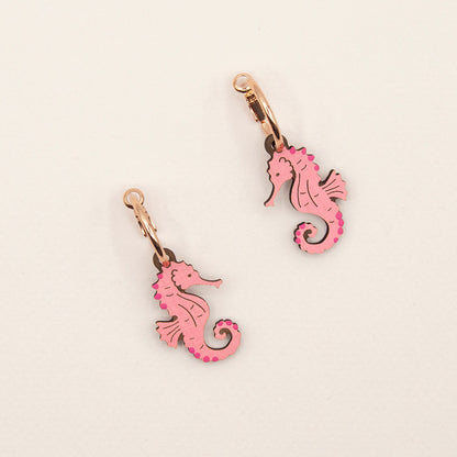 Pink Seahorse Earrings
