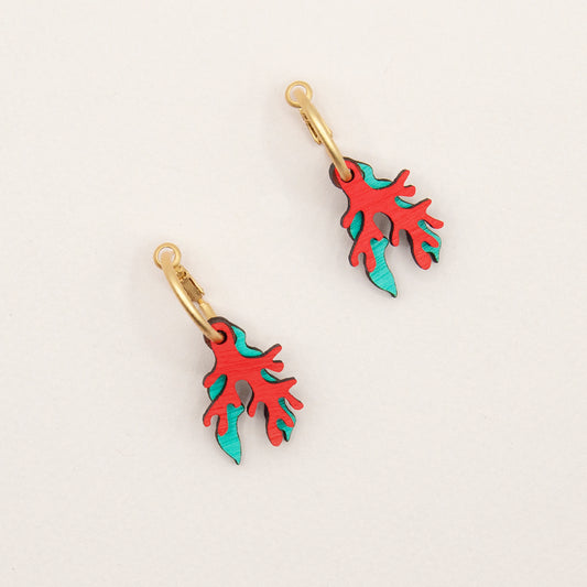 Coral & Seaweed Earrings