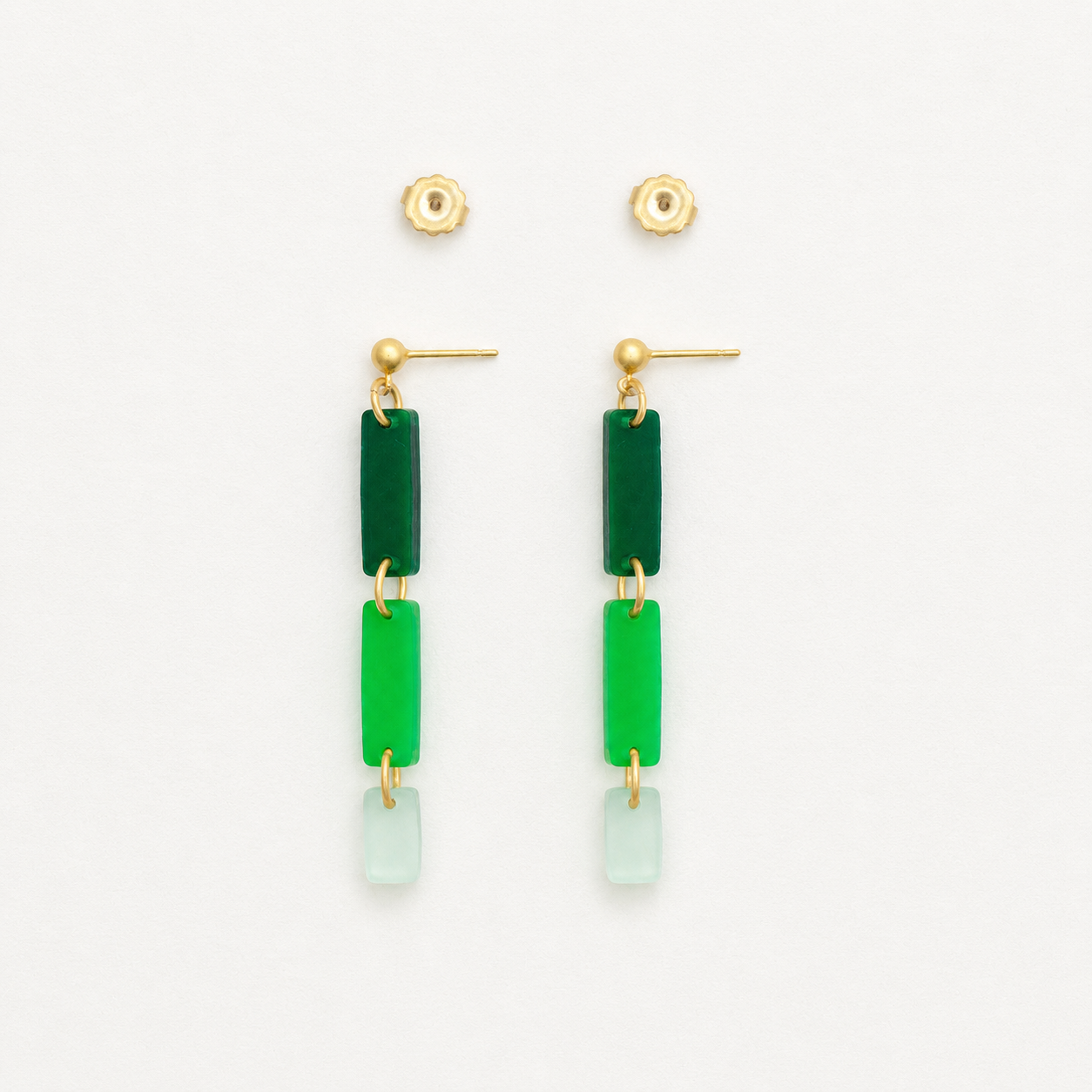 Bloc Green Earrings