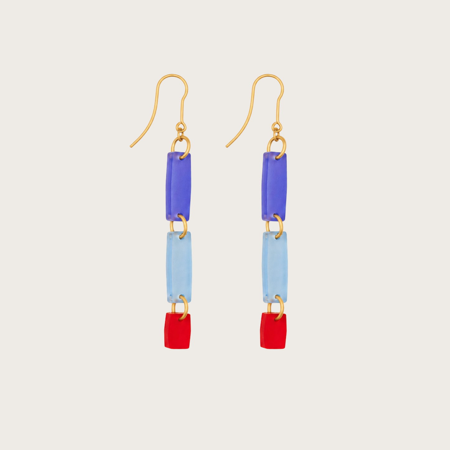 Bloc Violet Earrings