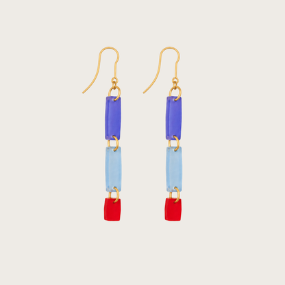 Bloc Violet Earrings