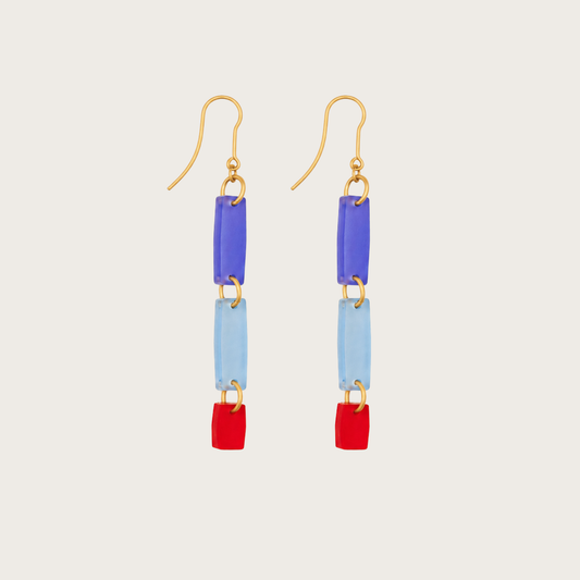 Bloc Violet Earrings