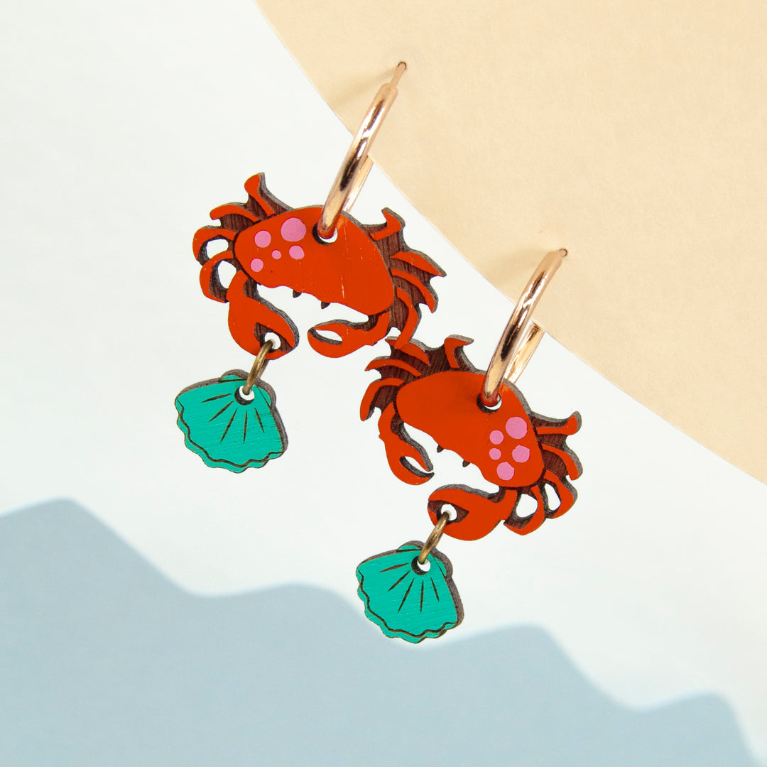 Crab & Shell Earrings