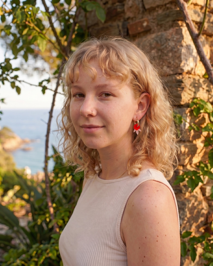 Floreta Red Earrings