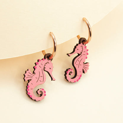 Pink Seahorse Earrings