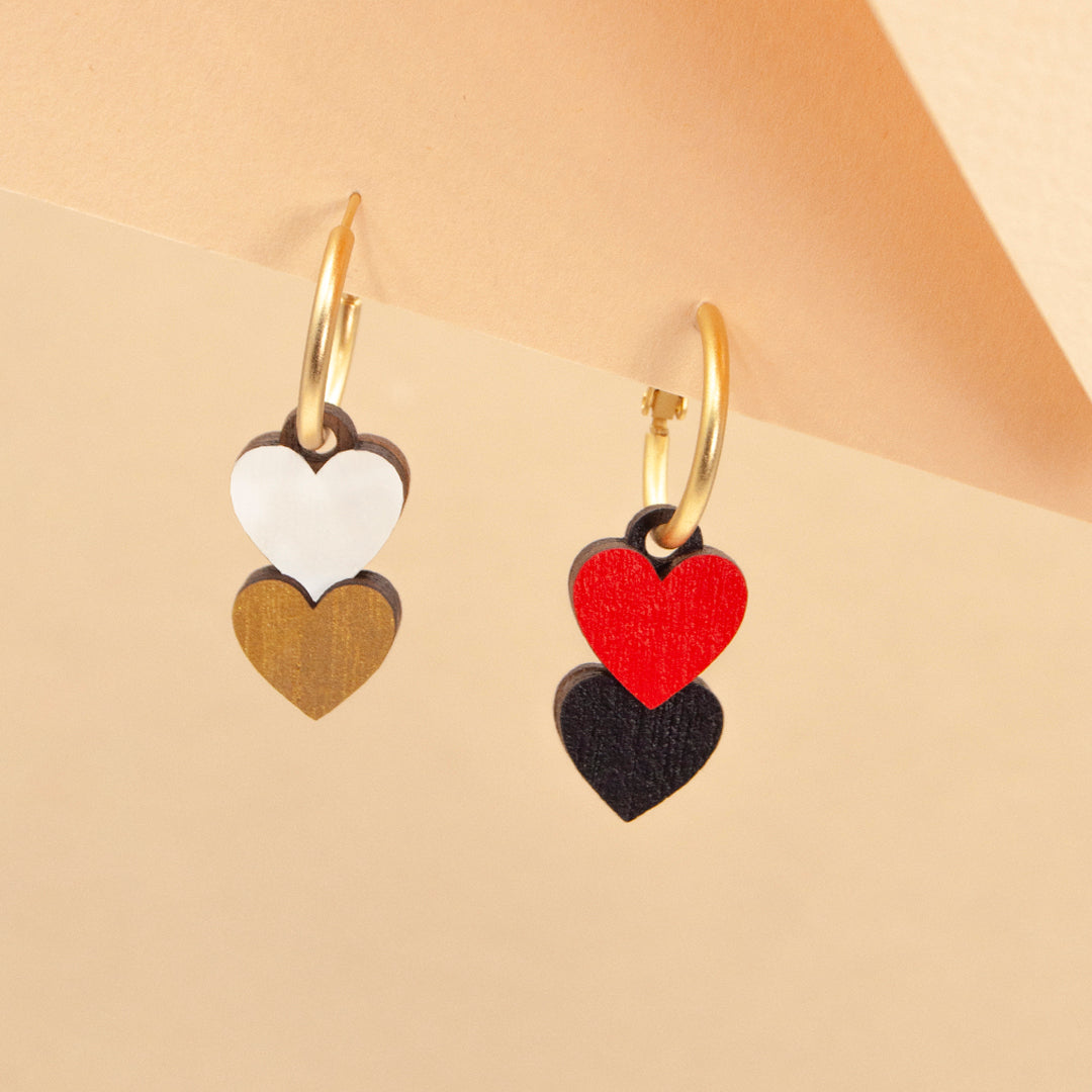 Rock Flip Hearts Earrings