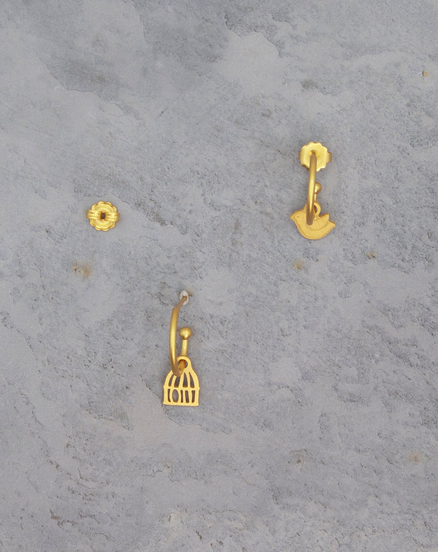 Golden Freedom 24K Gold Hoop Earrings