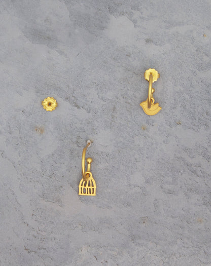 Golden Freedom 24K Gold Hoop Earrings