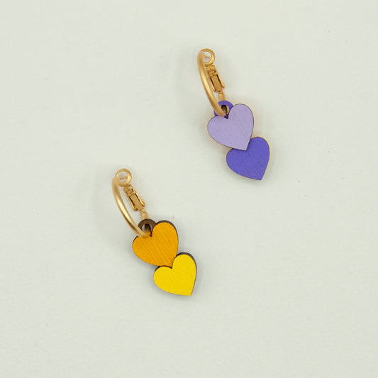 March Flip Hearts Earrings