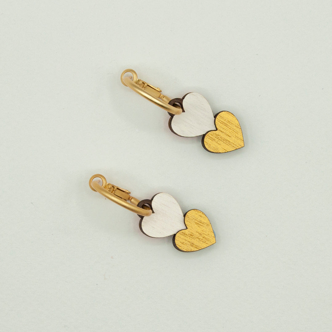 Rock Flip Hearts Earrings