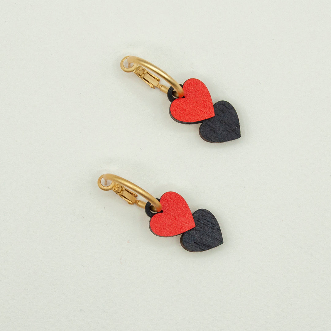 Rock Flip Hearts Earrings