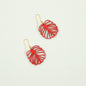 Striped Leaf Dusk Earrings