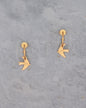 Swallows 24K Gold Hoop Earrings